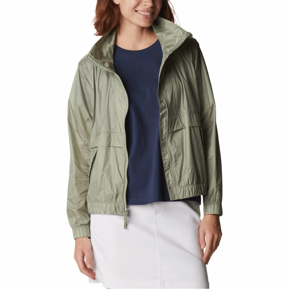 Columbia Women's Sunny City Windbreaker in Safari Green Size S - Picture 5 of 11